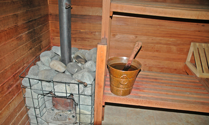 Wood fired sauna