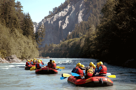 Rafting on the Rhine