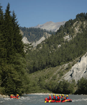 Scenic rafting trip