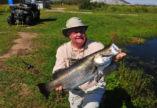 Larry with Barramundi