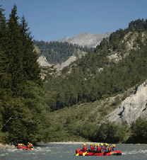 Scenic rafting trip